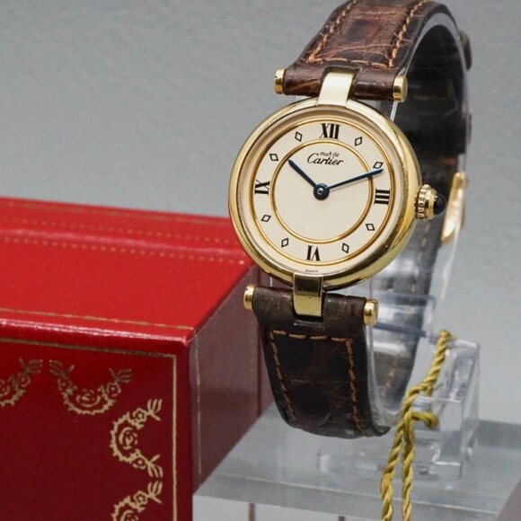 Cartier Ladies Vendome Gold 24mm Watch w/ Box + Tag main image 8